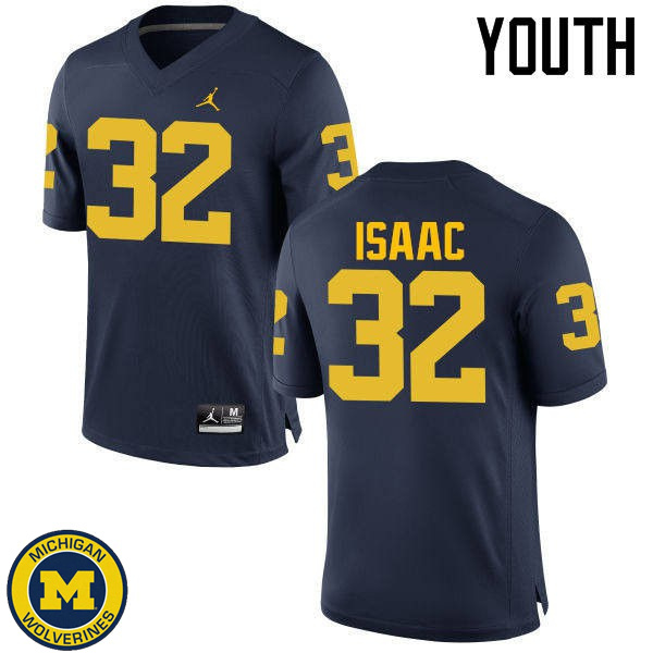 Youth University of Michigan #32 Ty Isaac Navy Alumni Jersey